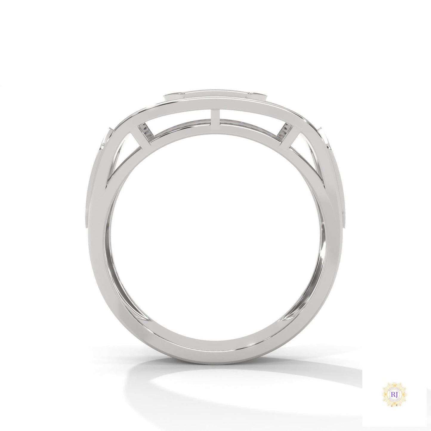 1.35 Ct. Hexagon Pavé Lab Diamond Men’s Ring