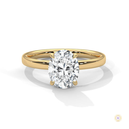 2 Ct. Oval Lab Diamond Solitaire Ring