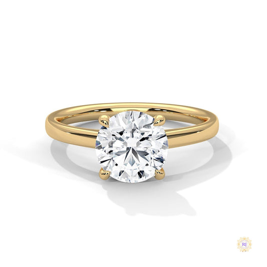 2 Ct. Round Lab Diamond Solitaire Engagement Ring