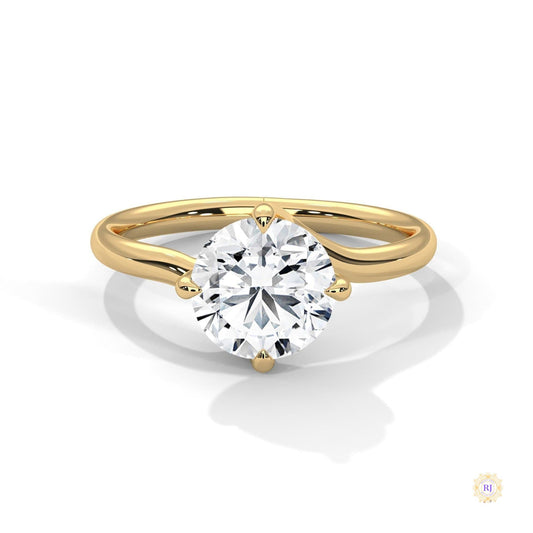2 Ct. Twist Solitaire Lab Diamond Engagement Ring