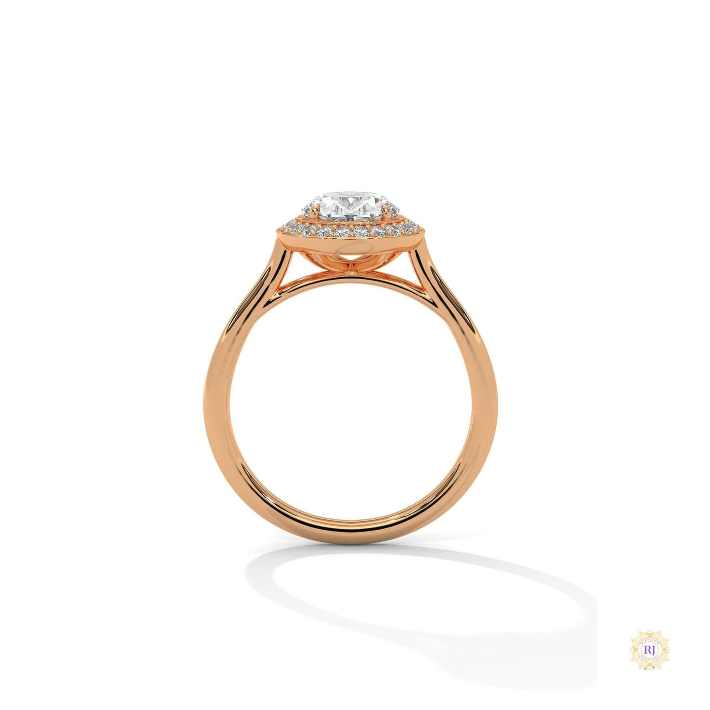 2.20 Ct. Oval Halo Lab Diamond Ring