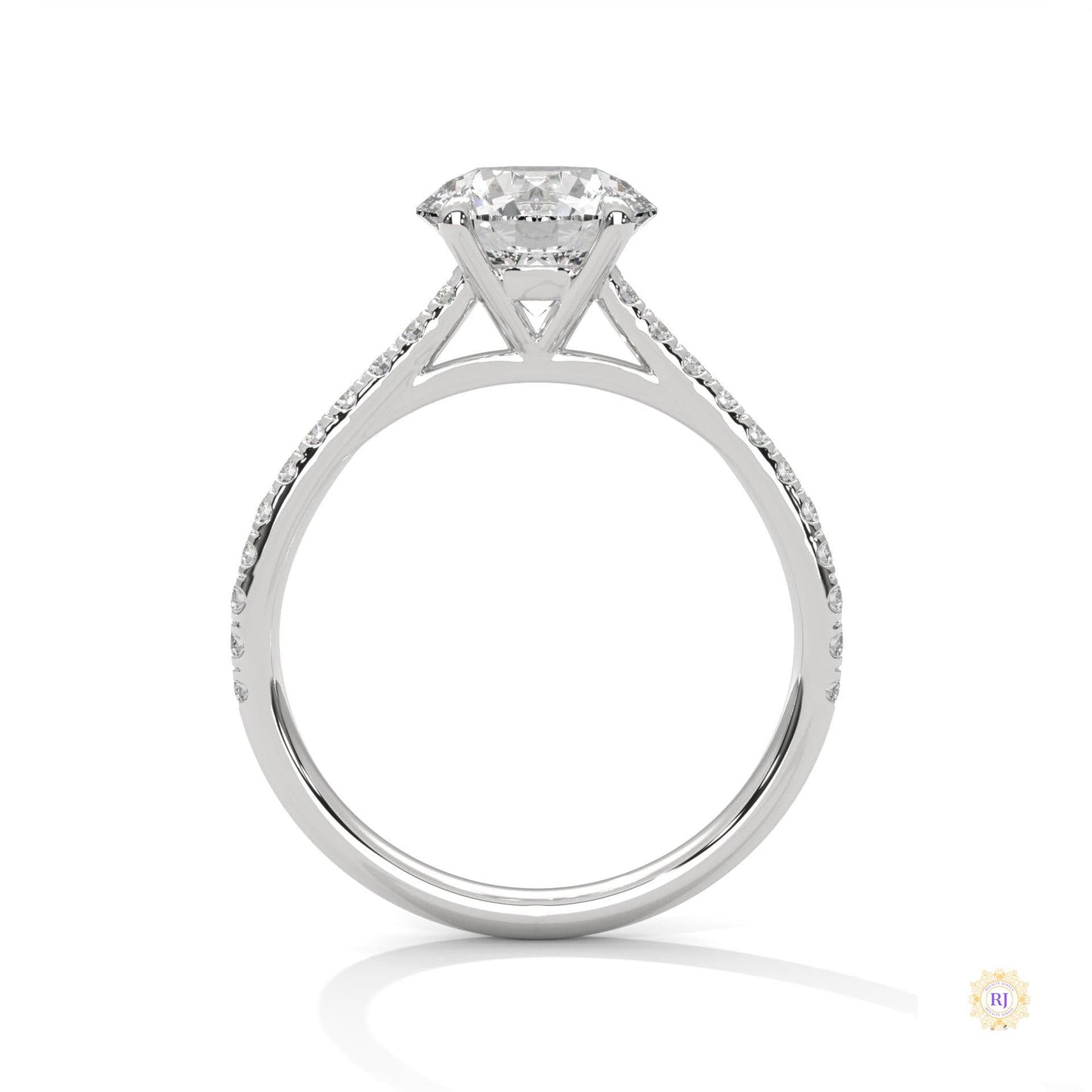 2.25 Ct. Round Lab Diamond Pavé Ring
