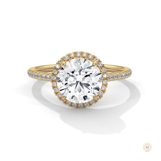2.35 Ct. Round Halo Lab Diamond Engagement Ring