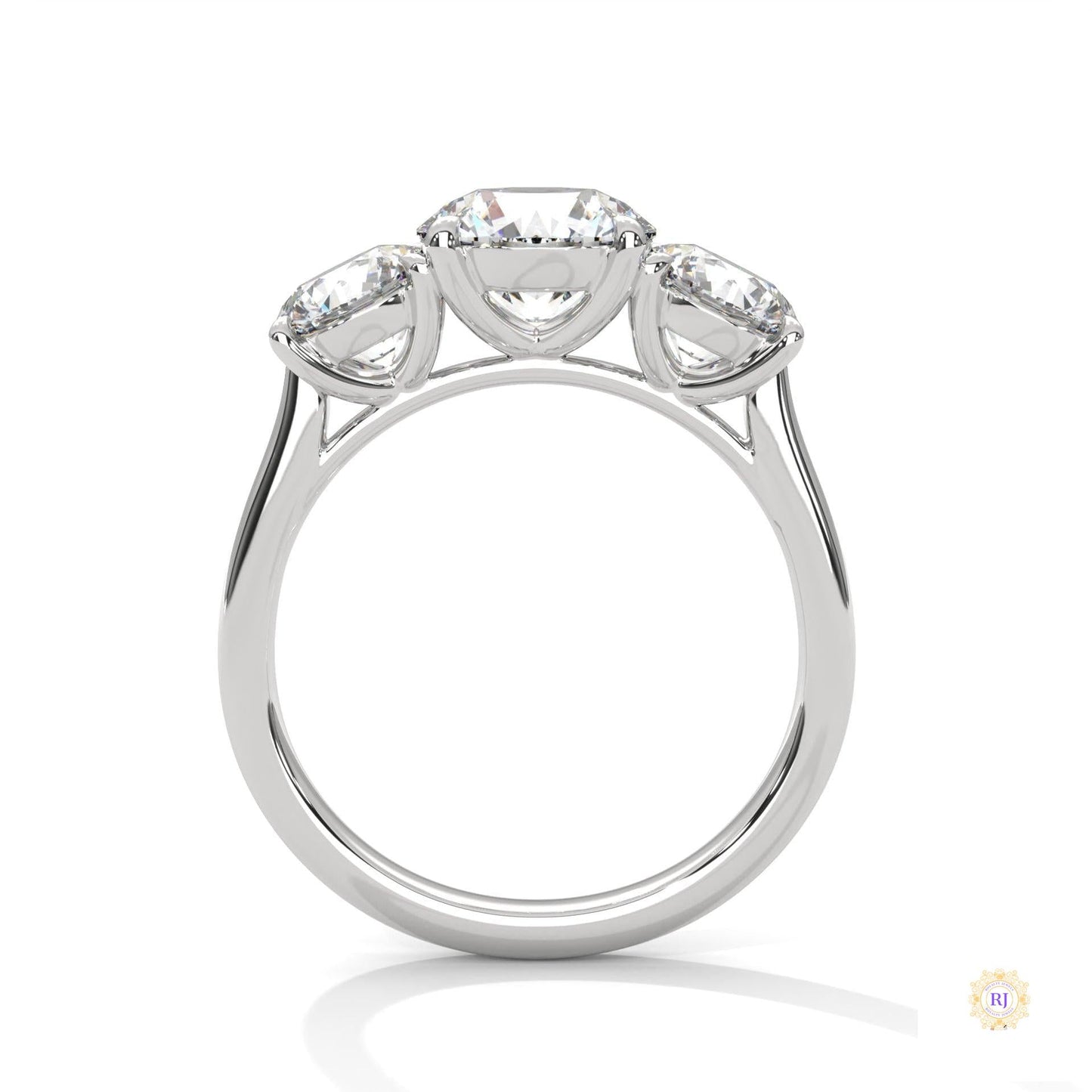 3.60 Ct. 3-Stone Lab Diamond Engagement Ring