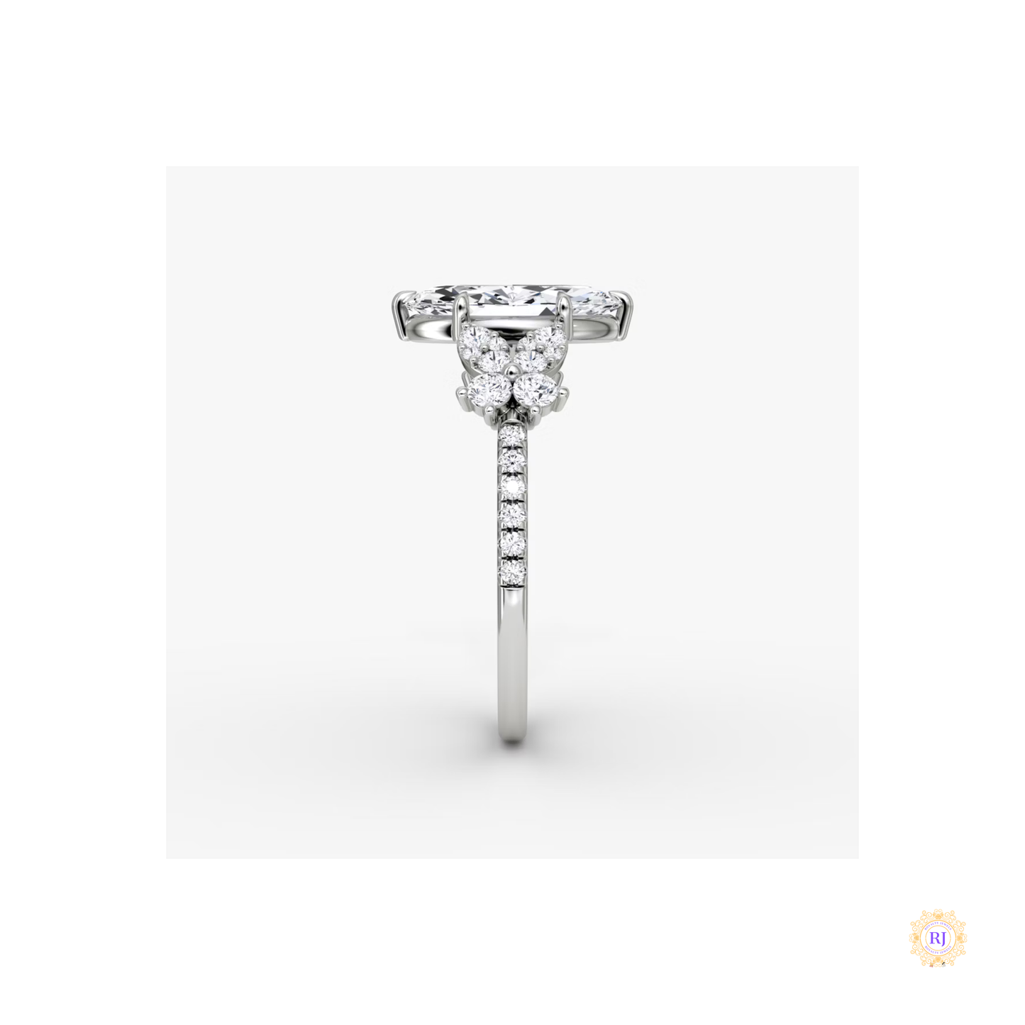 Luxury Lab Diamond Engagement Ring – Handcrafted Elegance | Lab Grown | 14K Gold & Platinum