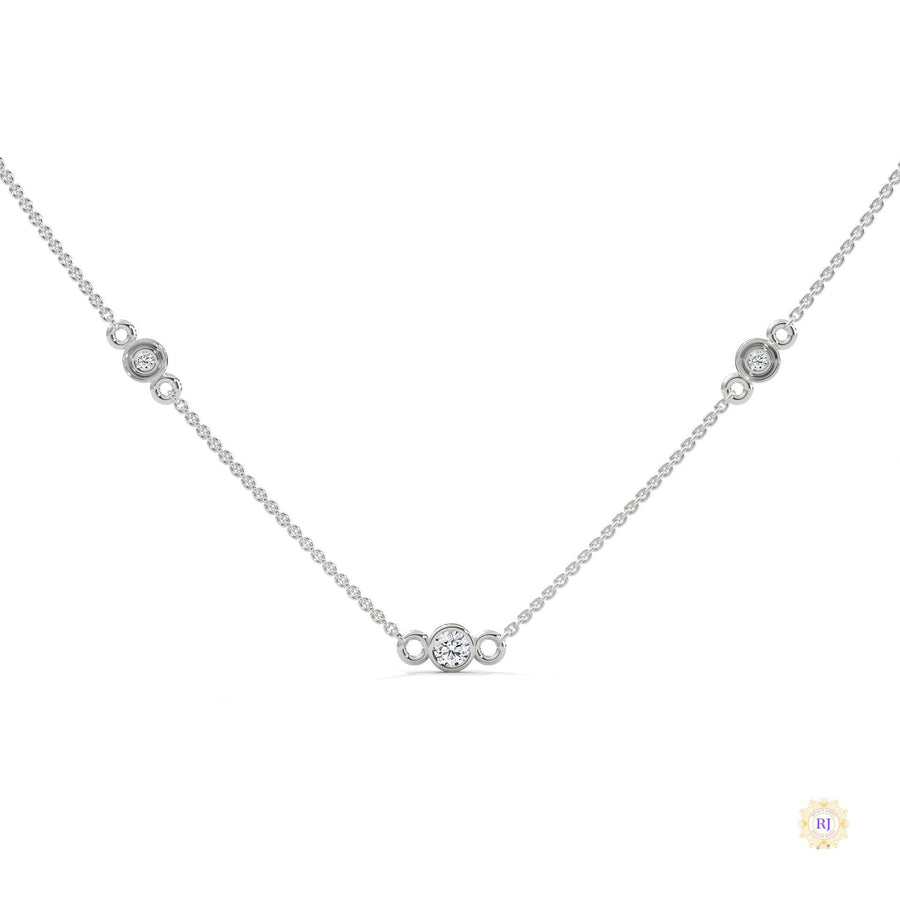 0.10 CT. Bezel Diamond Station Pendant