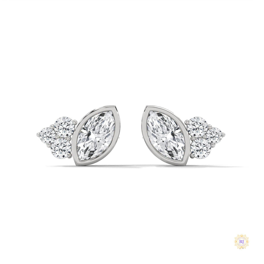 0.35 CT. Marquise Cluster Diamond Studs