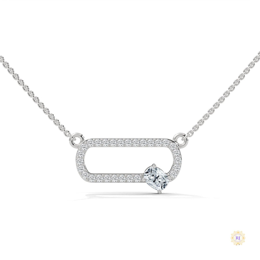 0.60 CT. Oval Link Diamond Pendant