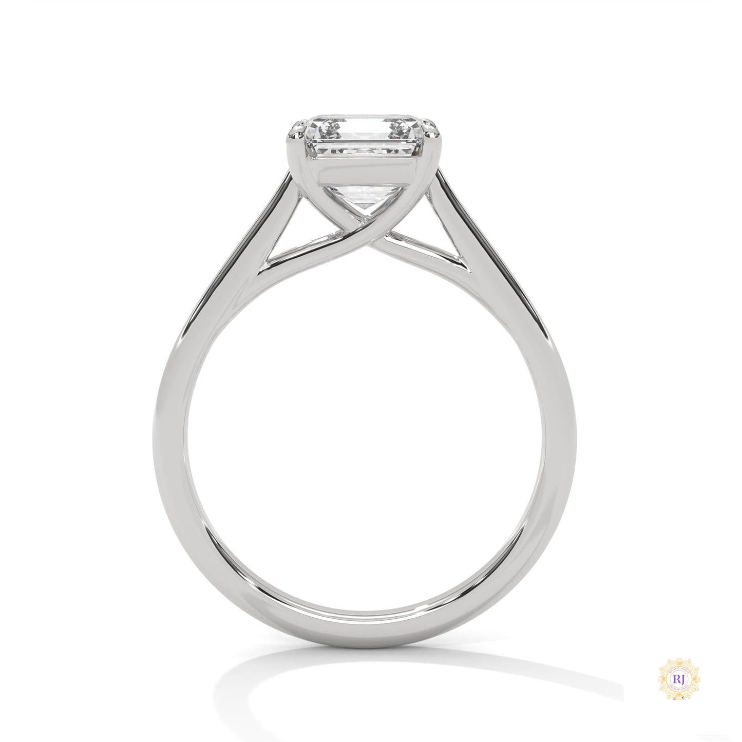 1 Ct. Asscher-Cut Solitaire lab Diamond Ring
