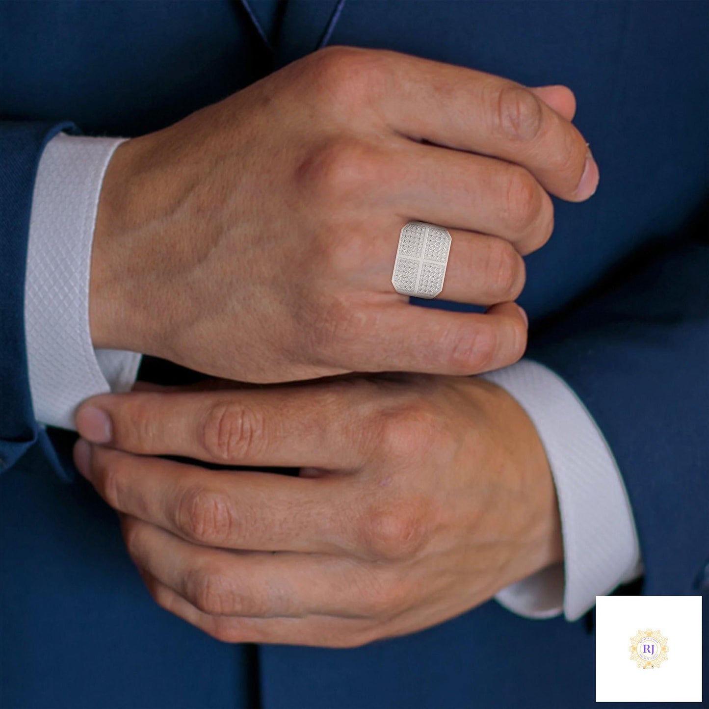 1 Ct. Men’s Lab Diamond Grid Ring