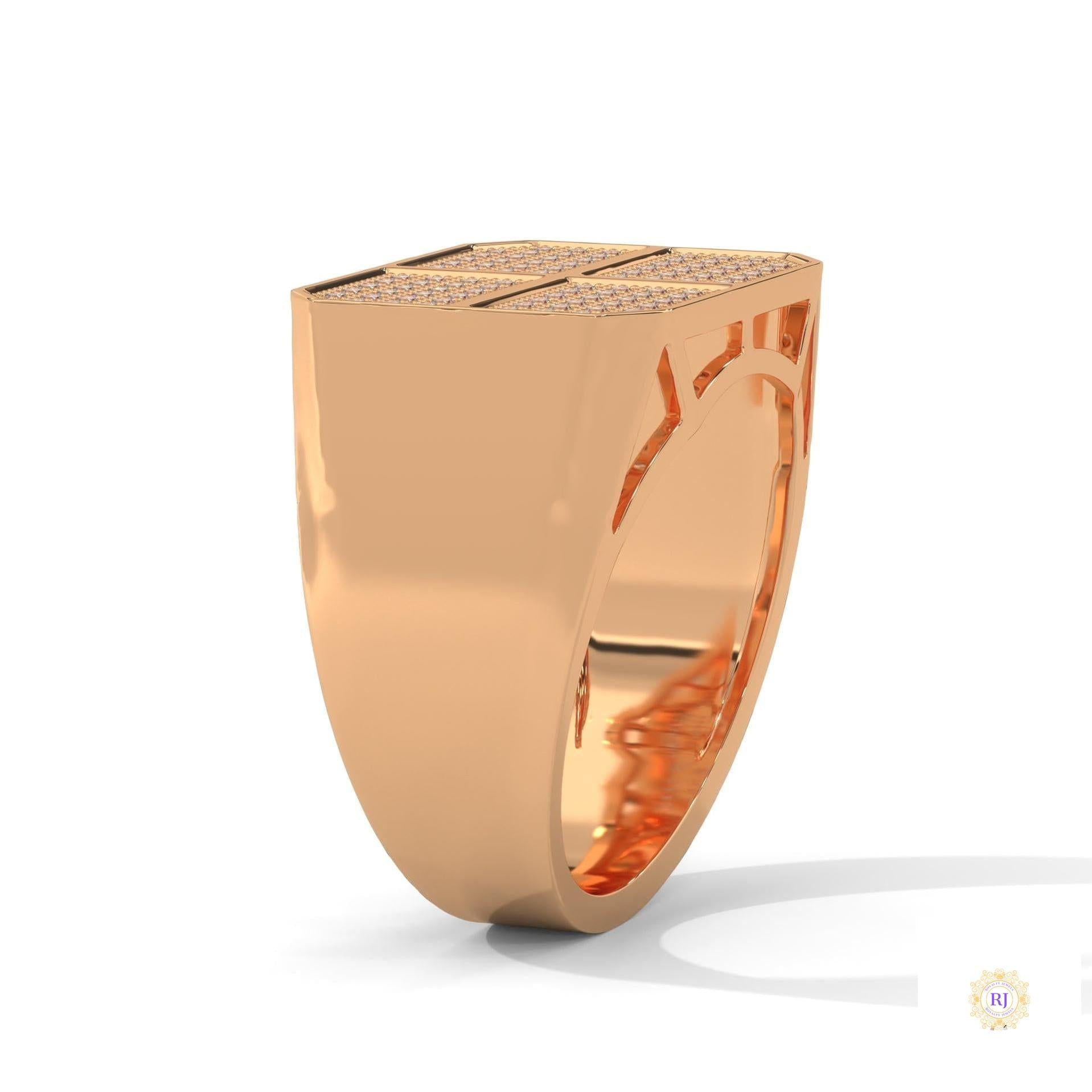 1 Ct. Men’s Lab Diamond Grid Ring