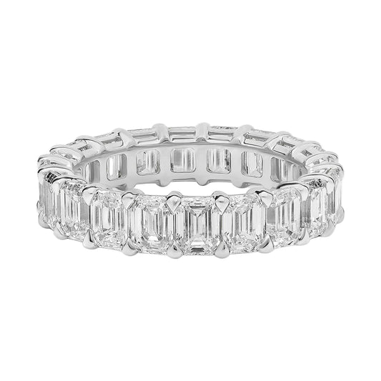 13 Ct. Emerald Cut Lab Diamond Eternity Band