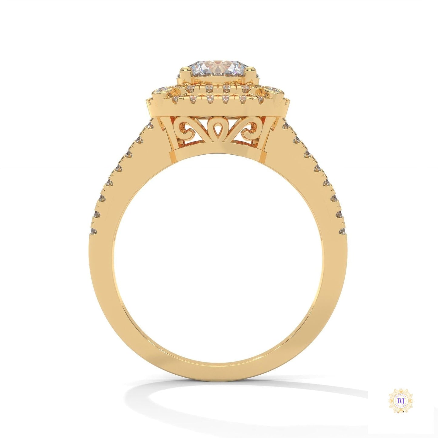 1.25 Ct. Lab Diamond Halo Engagement Ring