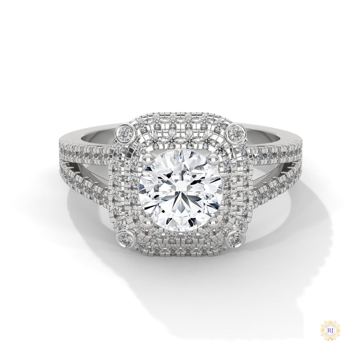 1.25 Ct. Lab Diamond Halo Engagement Ring