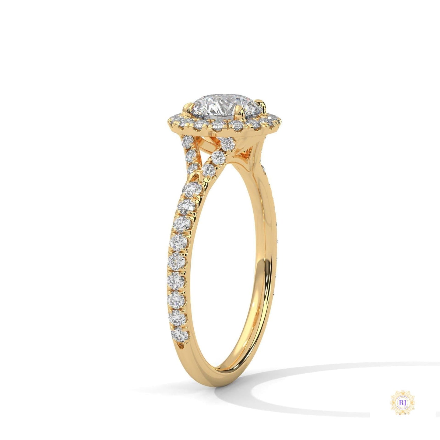 1.45 Ct. Floral Halo Lab Diamond Engagement Ring