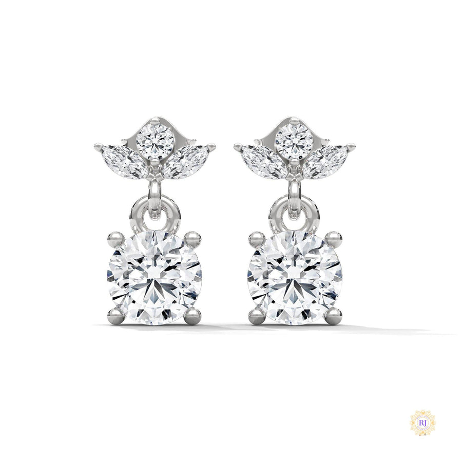 1.5 CT. Petite Floral Diamond Drops