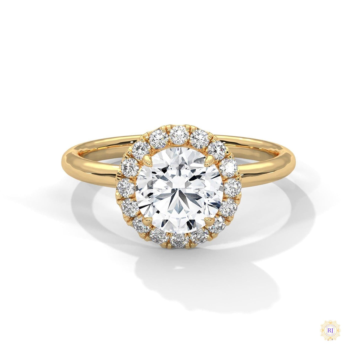 1.50 Ct. Round Halo Lab Diamond Ring