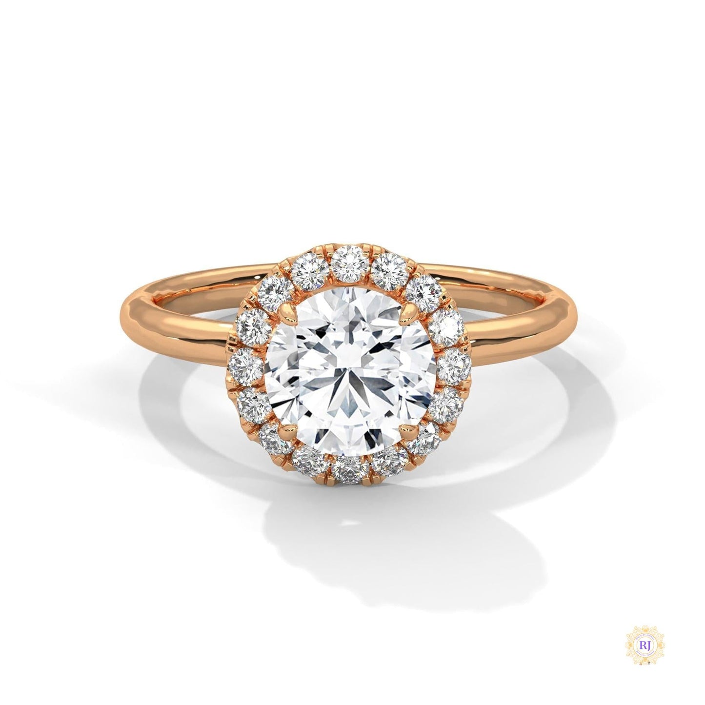 1.50 Ct. Round Halo Lab Diamond Ring