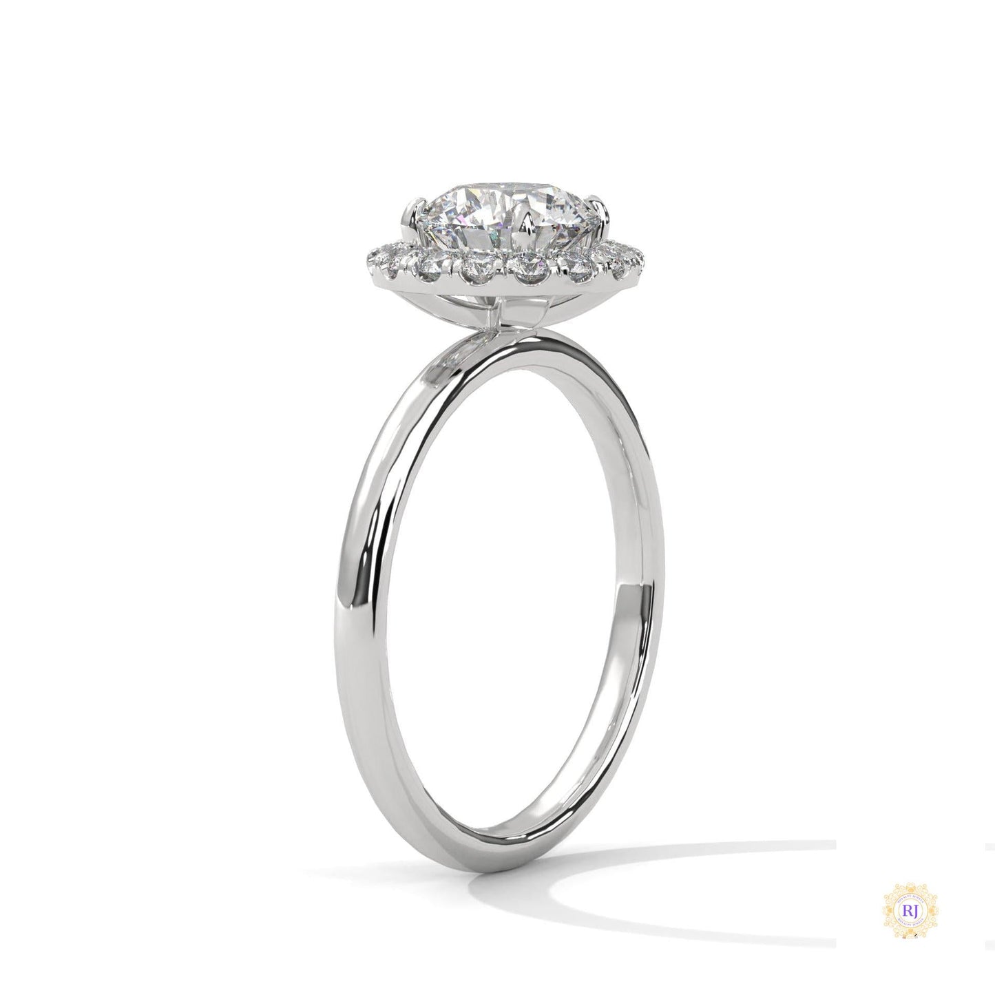 1.50 Ct. Round Halo Lab Diamond Ring