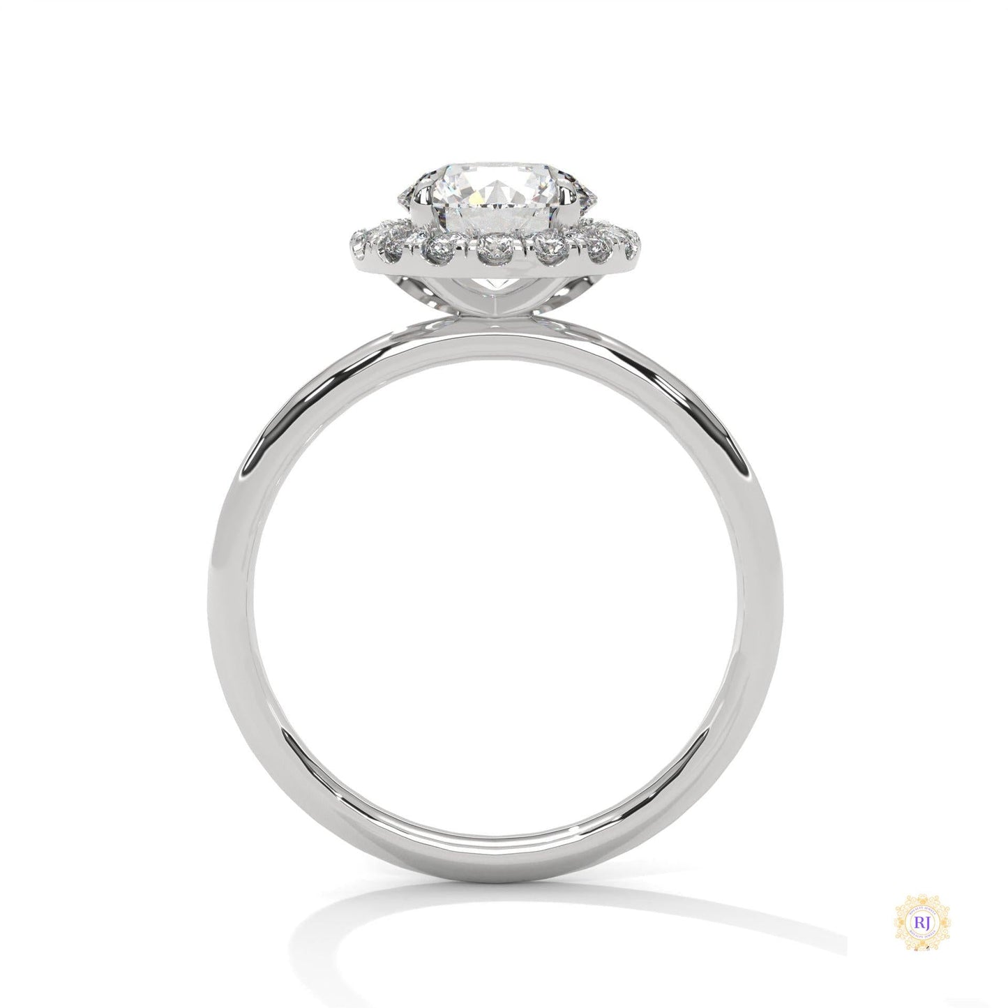 1.50 Ct. Round Halo Lab Diamond Ring