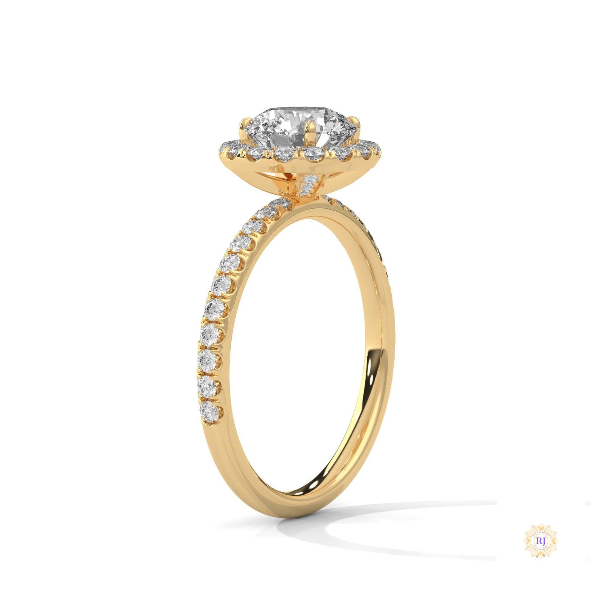 1.80 Ct. Round Halo Lab Diamond Ring