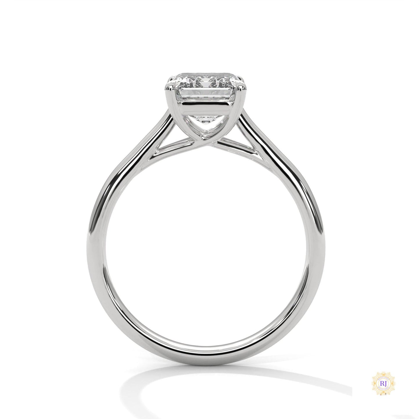 2 Ct. Emerald-Cut Solitaire Lab Diamond Ring