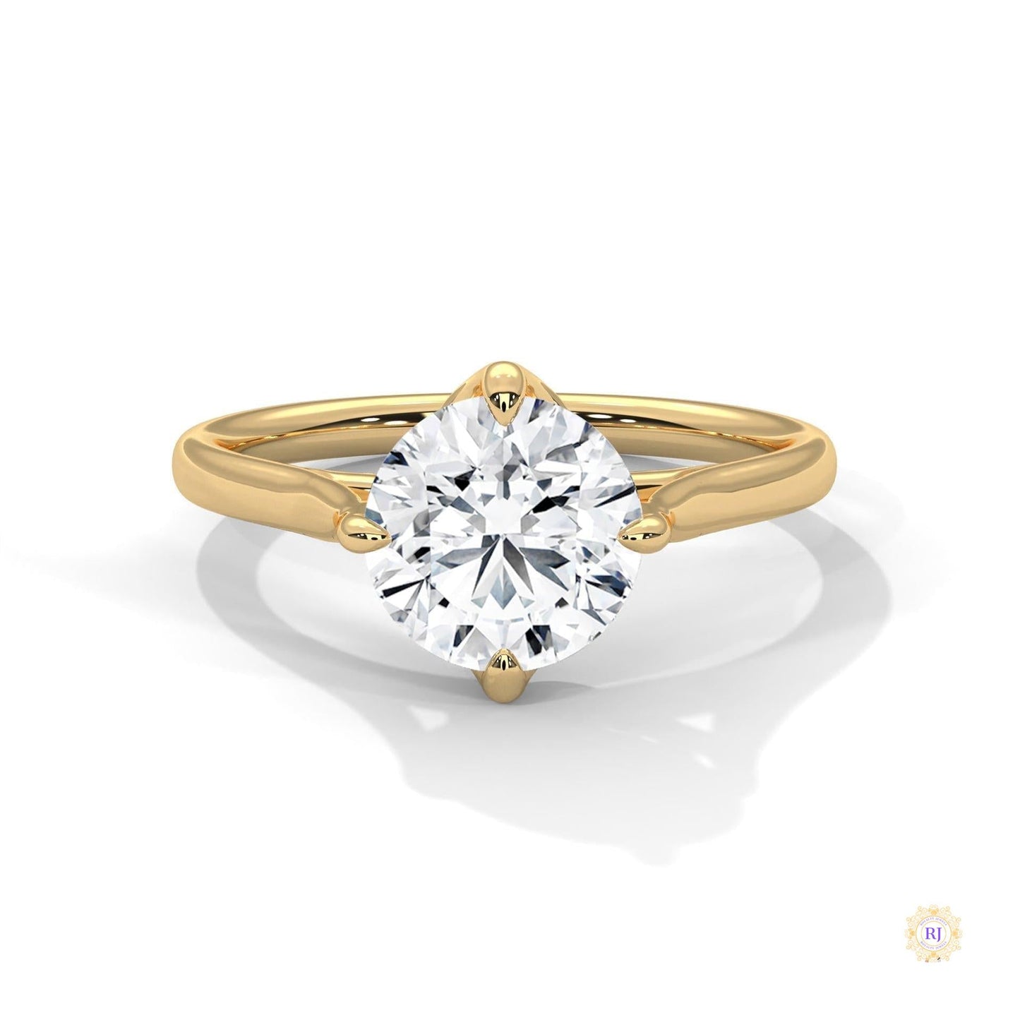 2 Ct. Floating Solitaire Lab Diamond Engagement Ring
