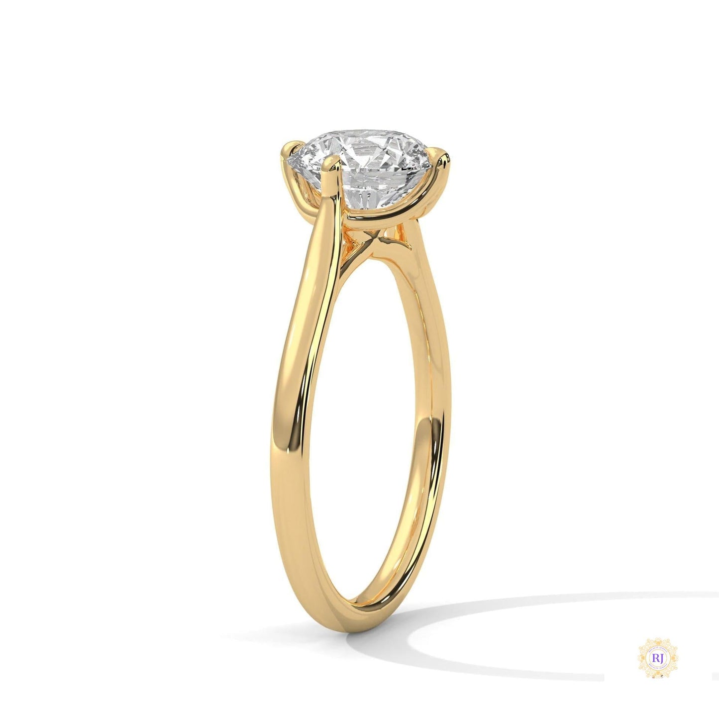 2 Ct. Floating Solitaire Lab Diamond Engagement Ring