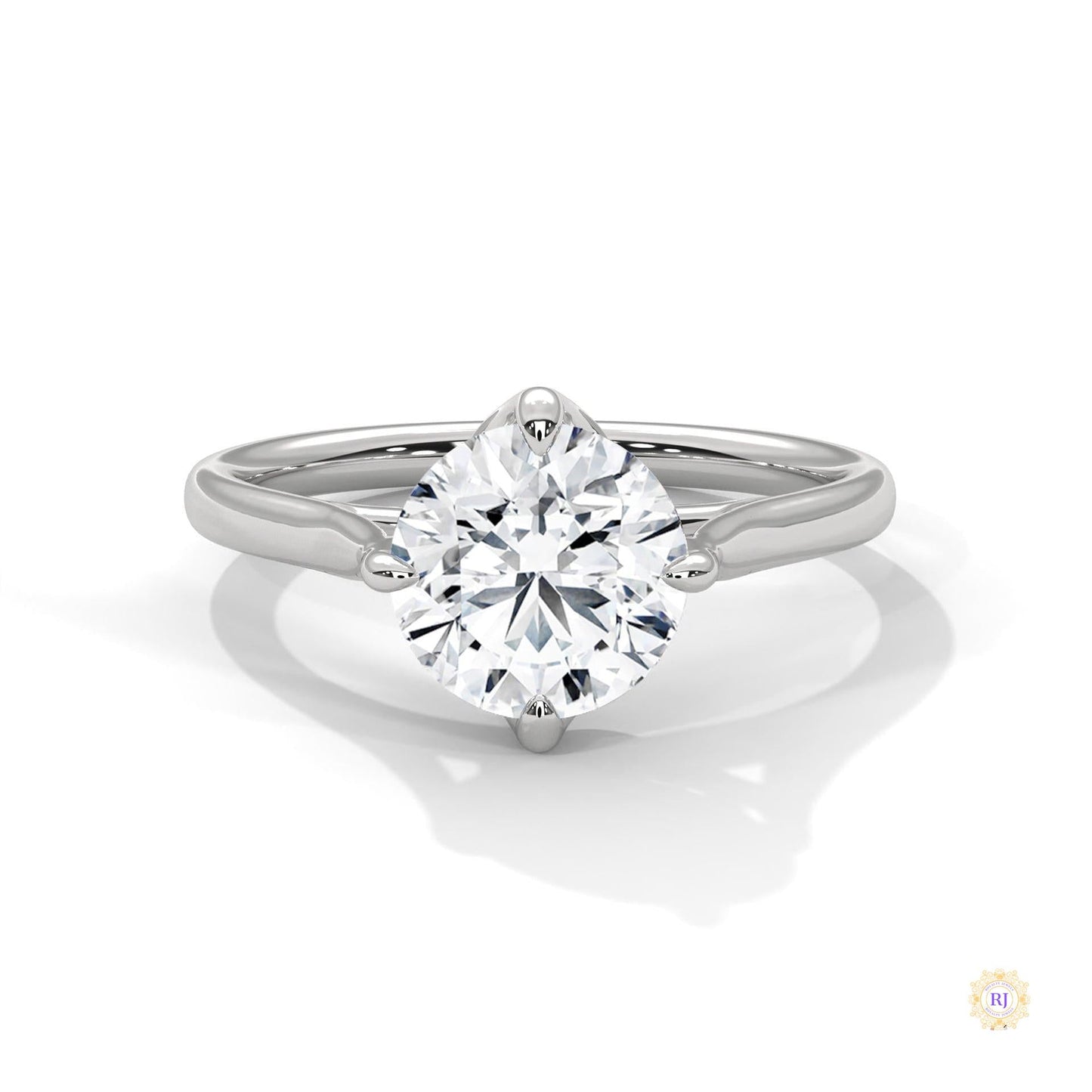 2 Ct. Floating Solitaire Lab Diamond Engagement Ring