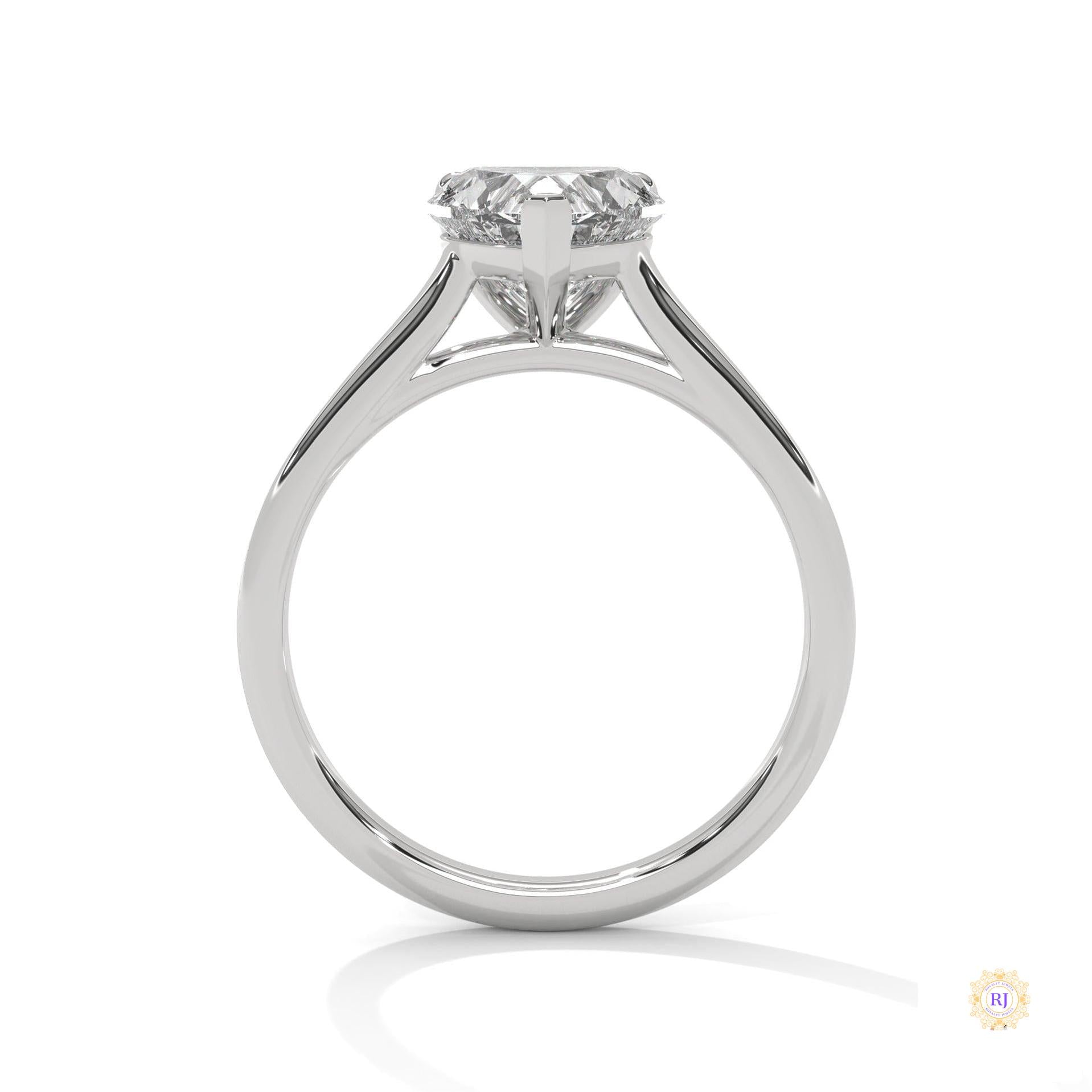 2 Ct. Heart Lab Diamond Solitaire Ring