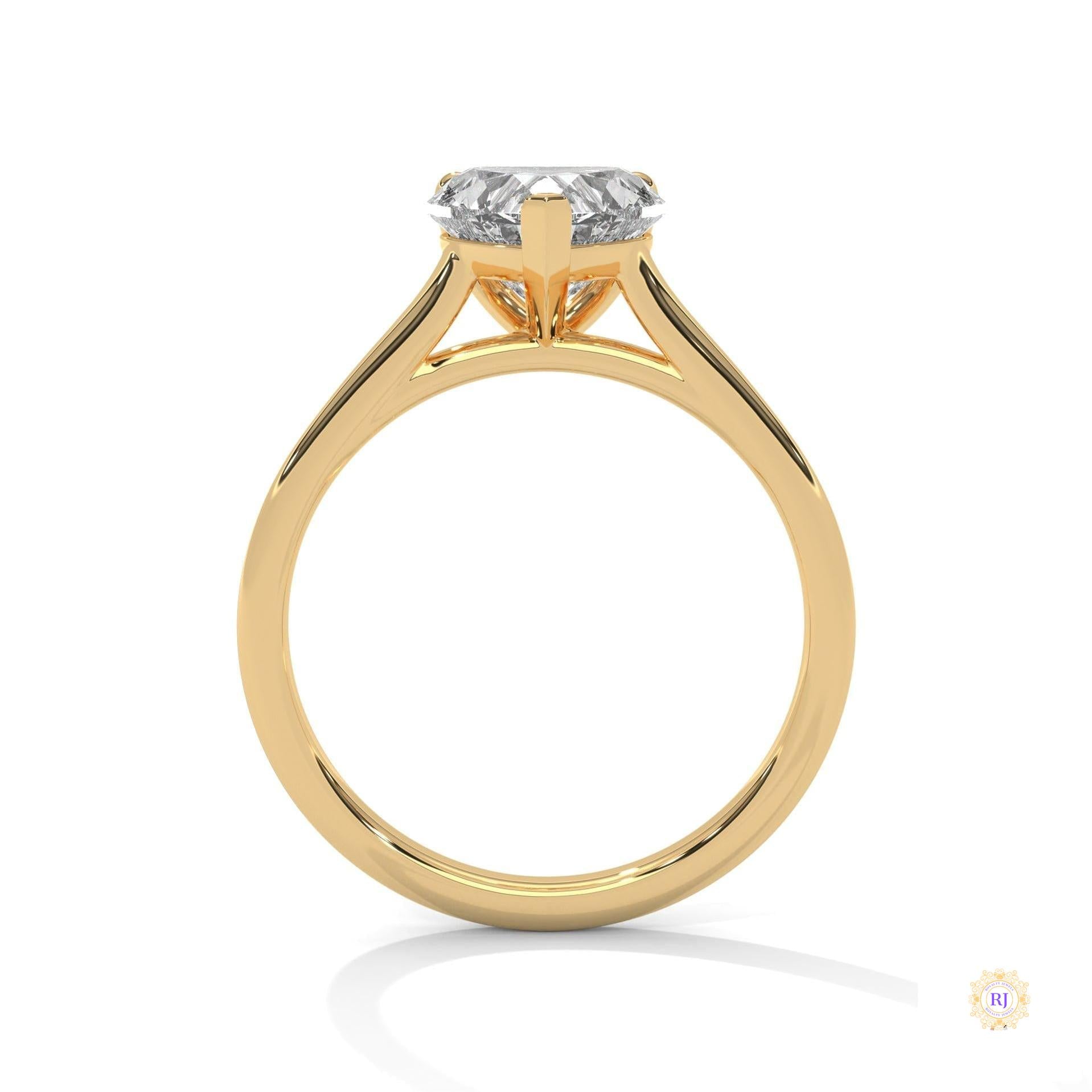 2 Ct. Heart Lab Diamond Solitaire Ring