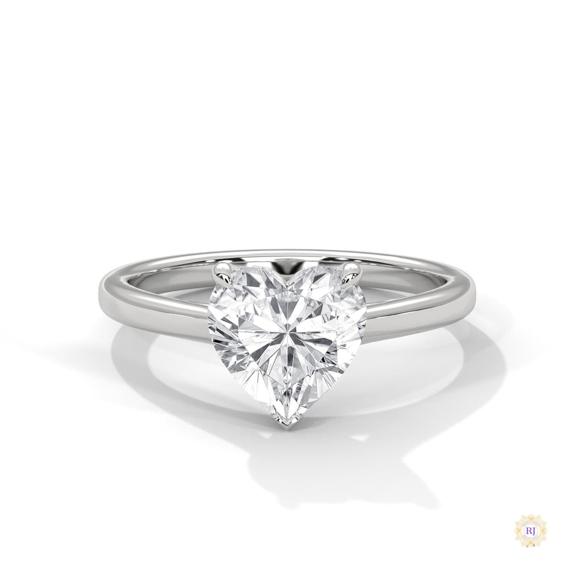 2 Ct. Heart Lab Diamond Solitaire Ring