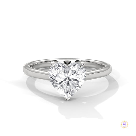 2 Ct. Heart Lab Diamond Solitaire Ring