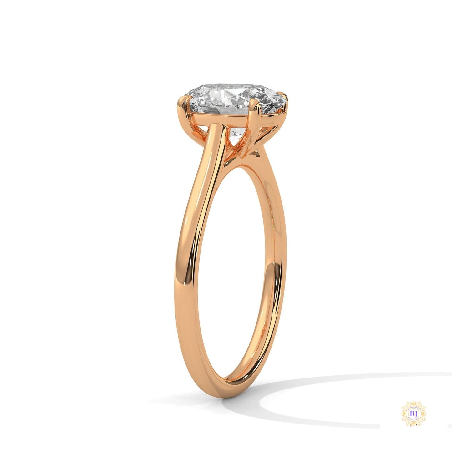 2 Ct. Oval Solitaire Lab Diamond Ring