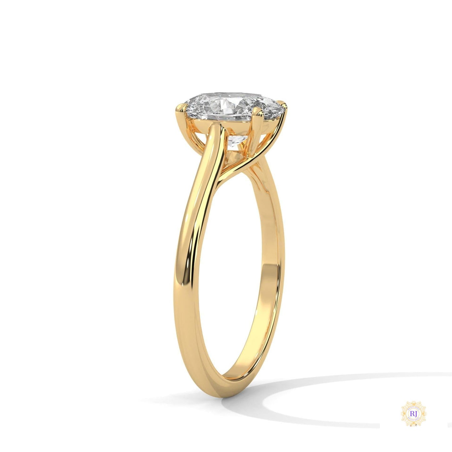 2 Ct. Oval Solitaire Lab Diamond Ring