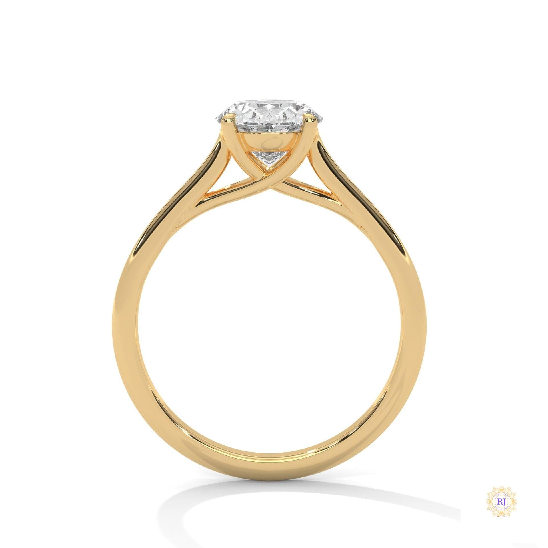2 Ct. Oval Solitaire Lab Diamond Ring