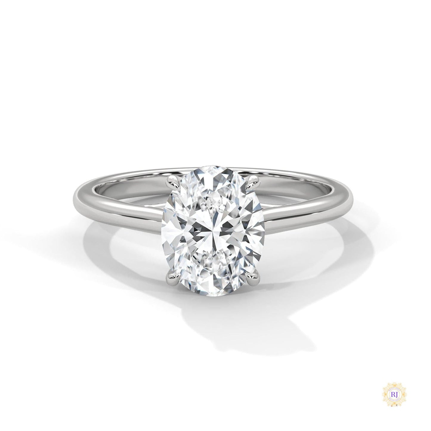2 Ct. Oval Solitaire Lab Diamond Ring