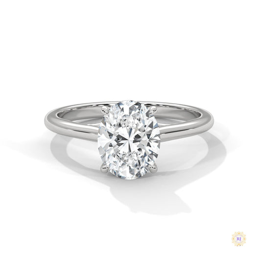 2 Ct. Oval Solitaire Lab Diamond Ring