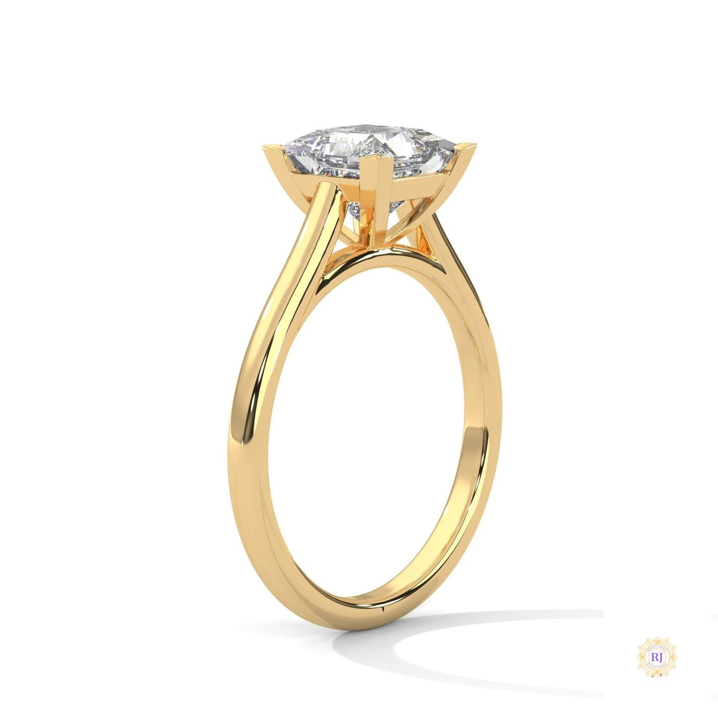 2 Ct. Princess-Cut Solitaire Lab Diamond Ring