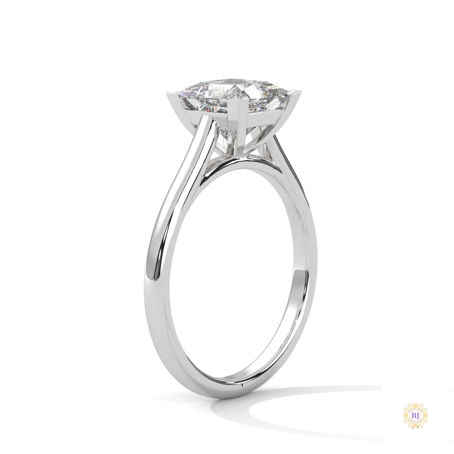 2 Ct. Princess-Cut Solitaire Lab Diamond Ring