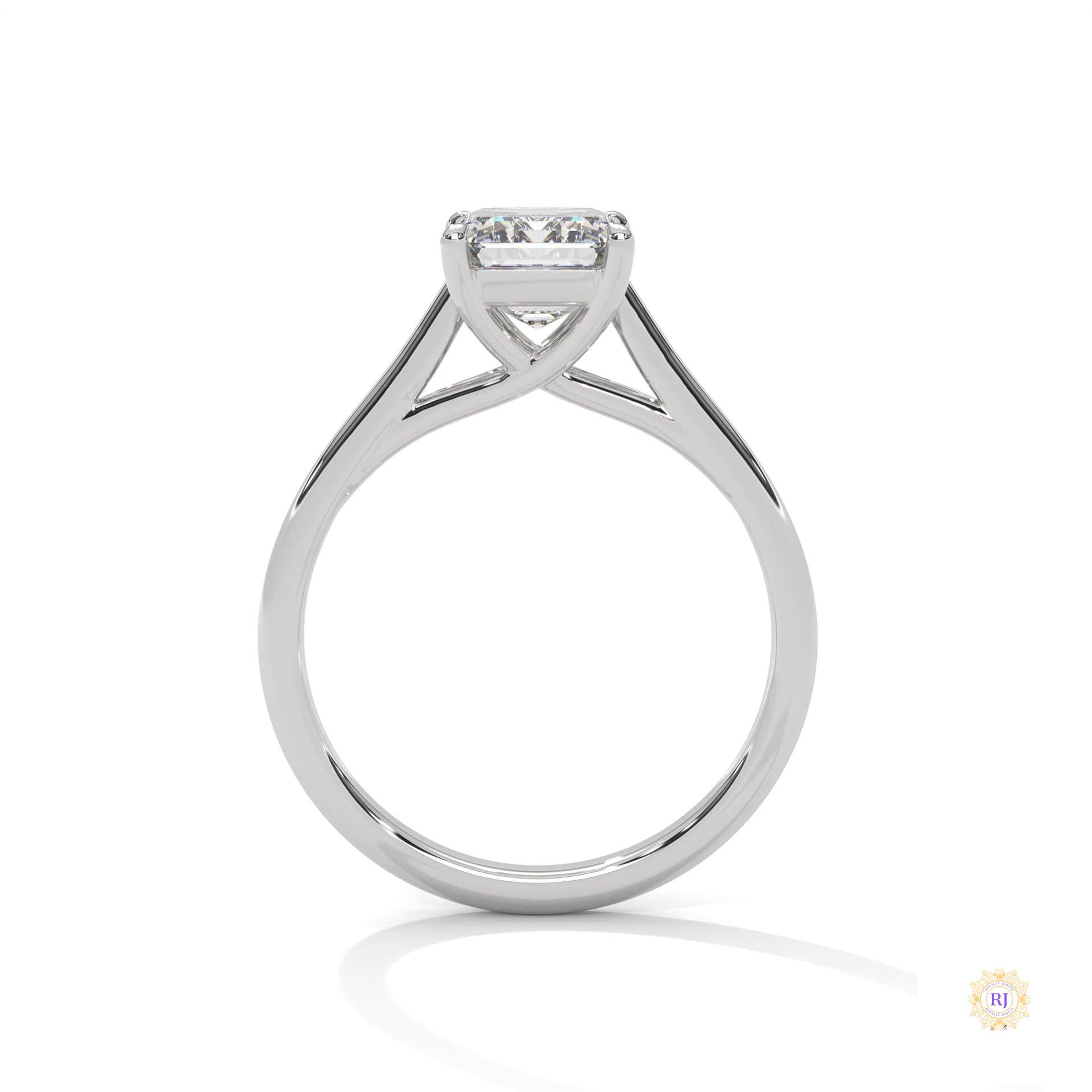 2 Ct. Radiant-Cut Lab Diamond Solitaire