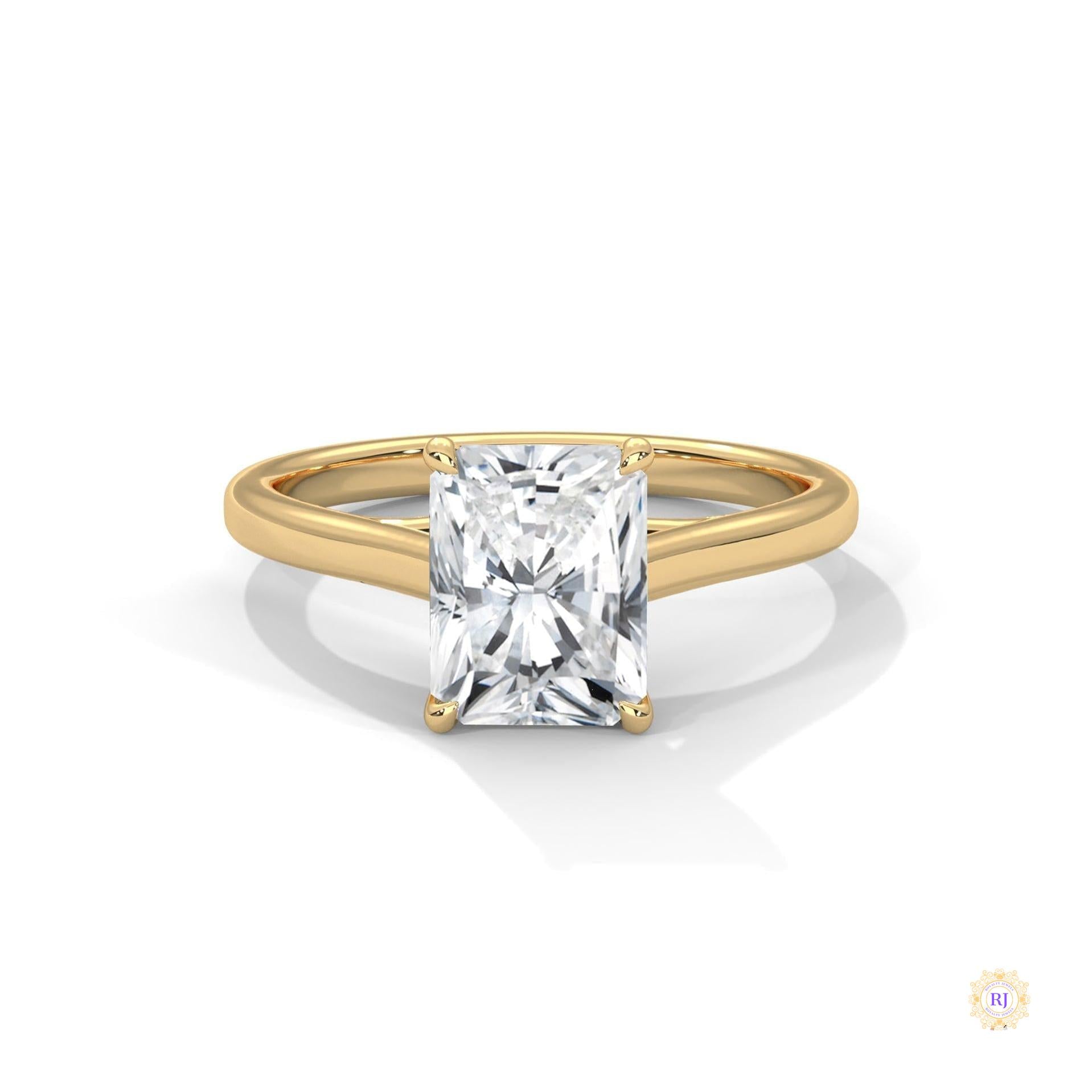 2 Ct. Radiant-Cut Lab Diamond Solitaire