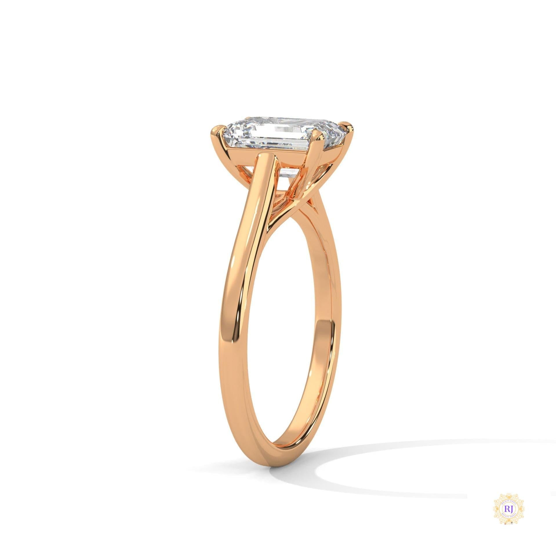 2 Ct. Radiant-Cut Lab Diamond Solitaire