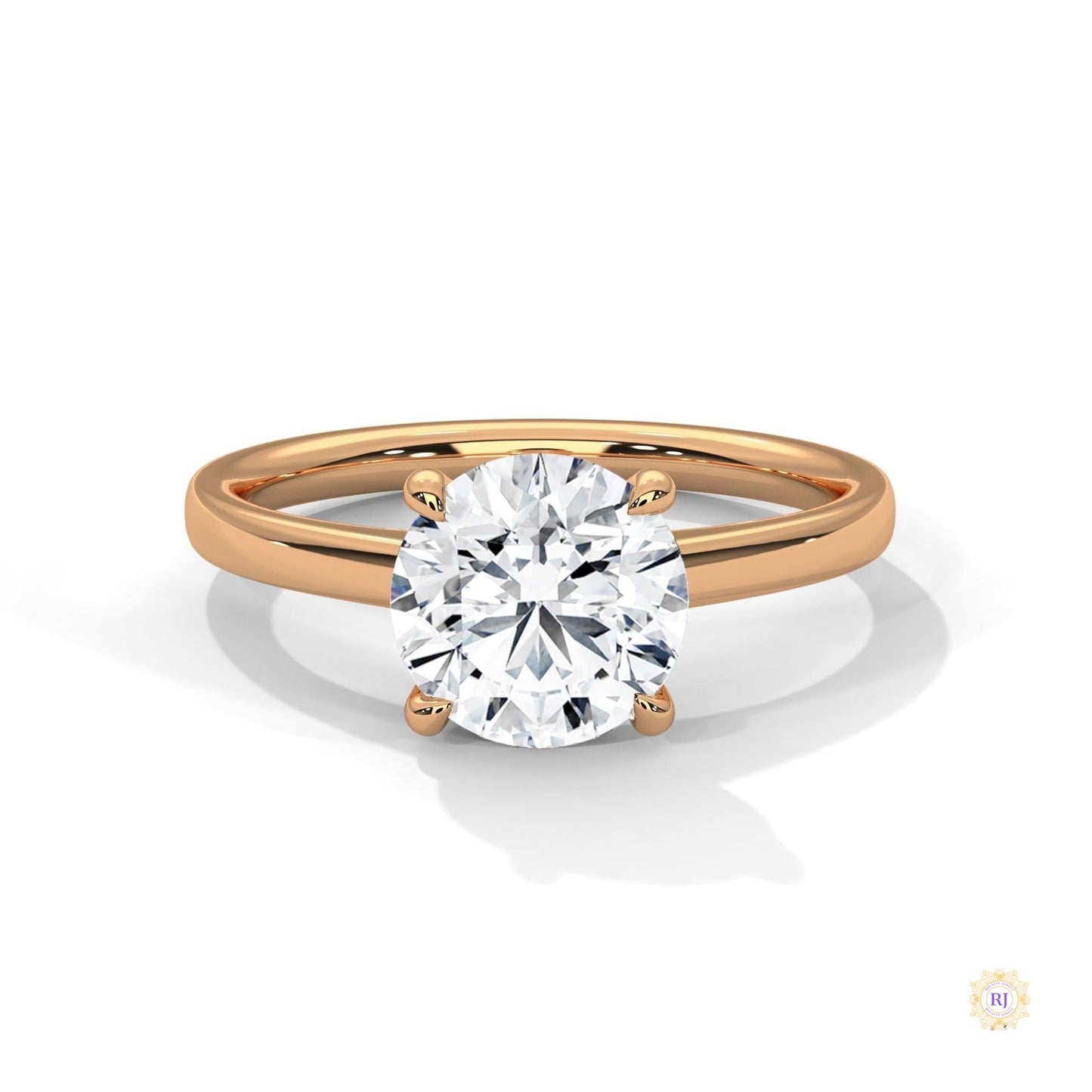 2 Ct. Round Lab Diamond Solitaire Engagement Ring