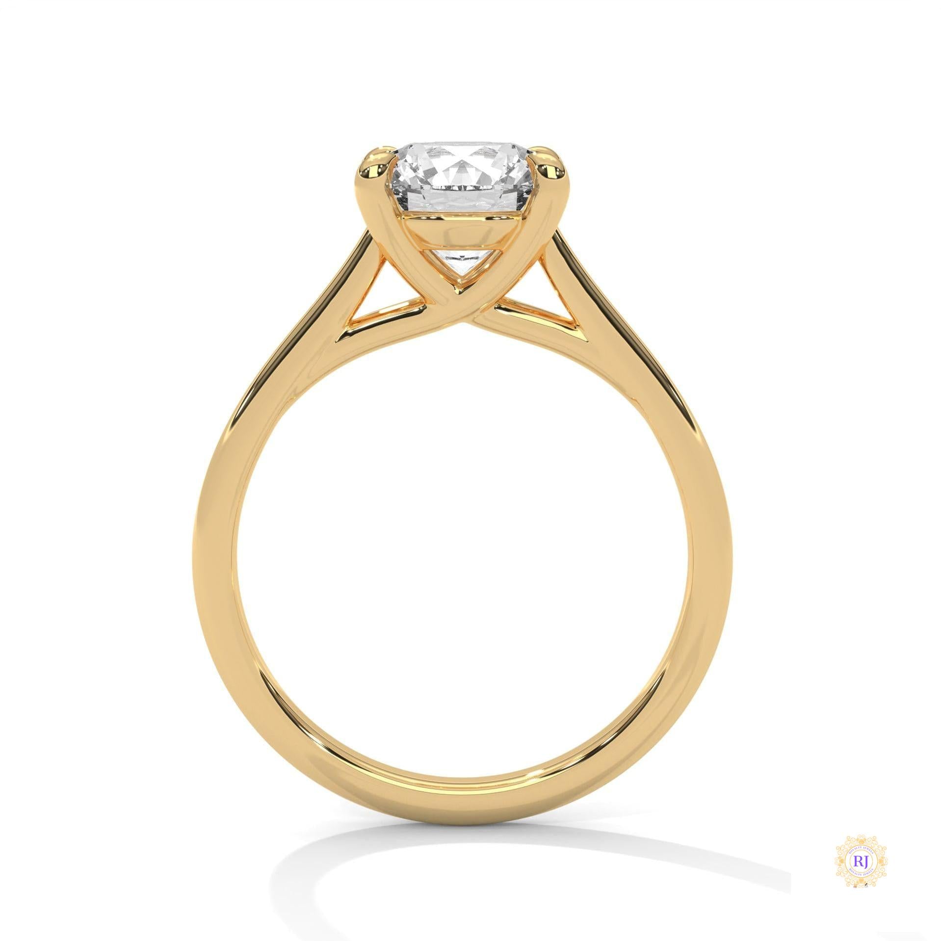 2 Ct. Round Lab Diamond Solitaire Ring