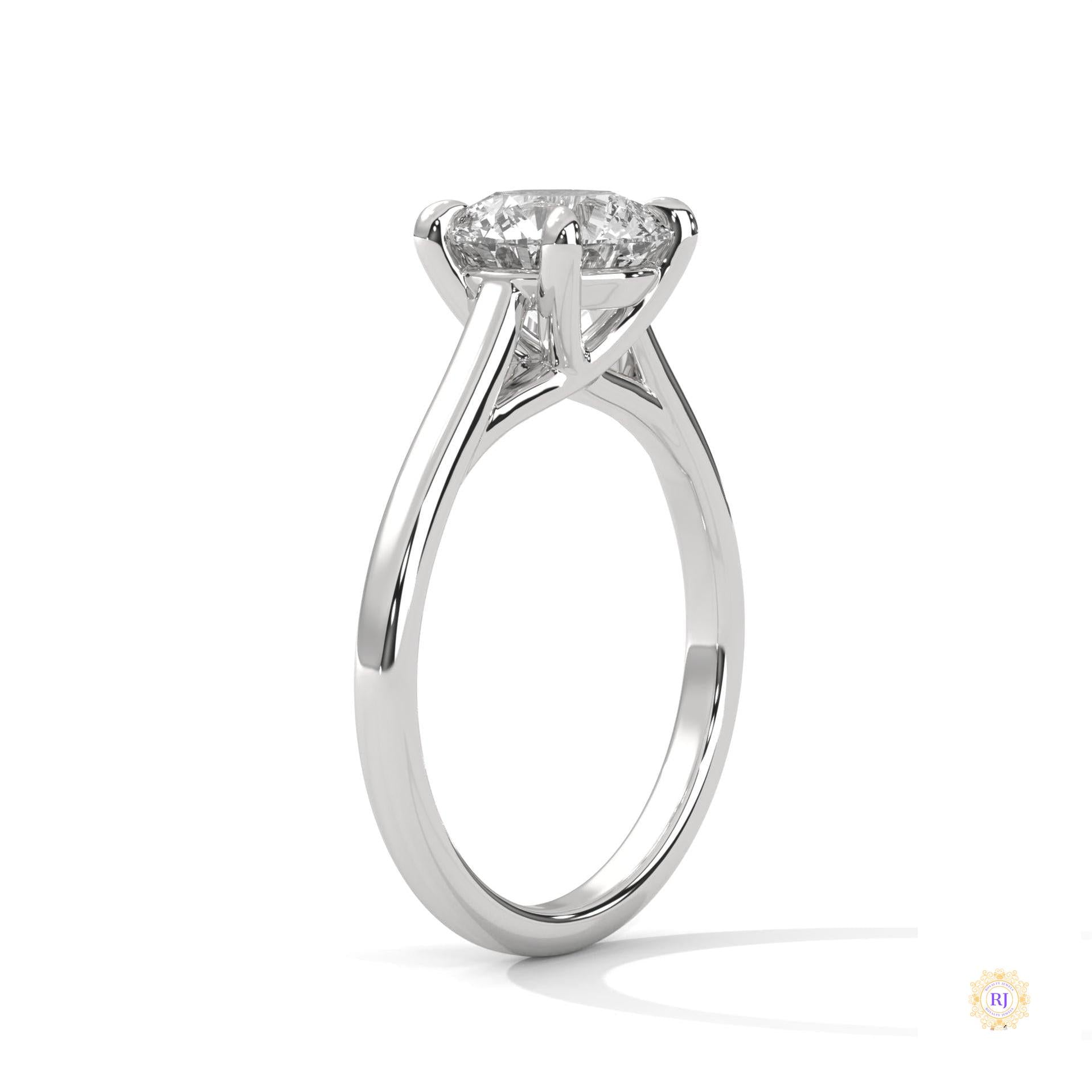 2 Ct. Round Lab Diamond Solitaire Ring