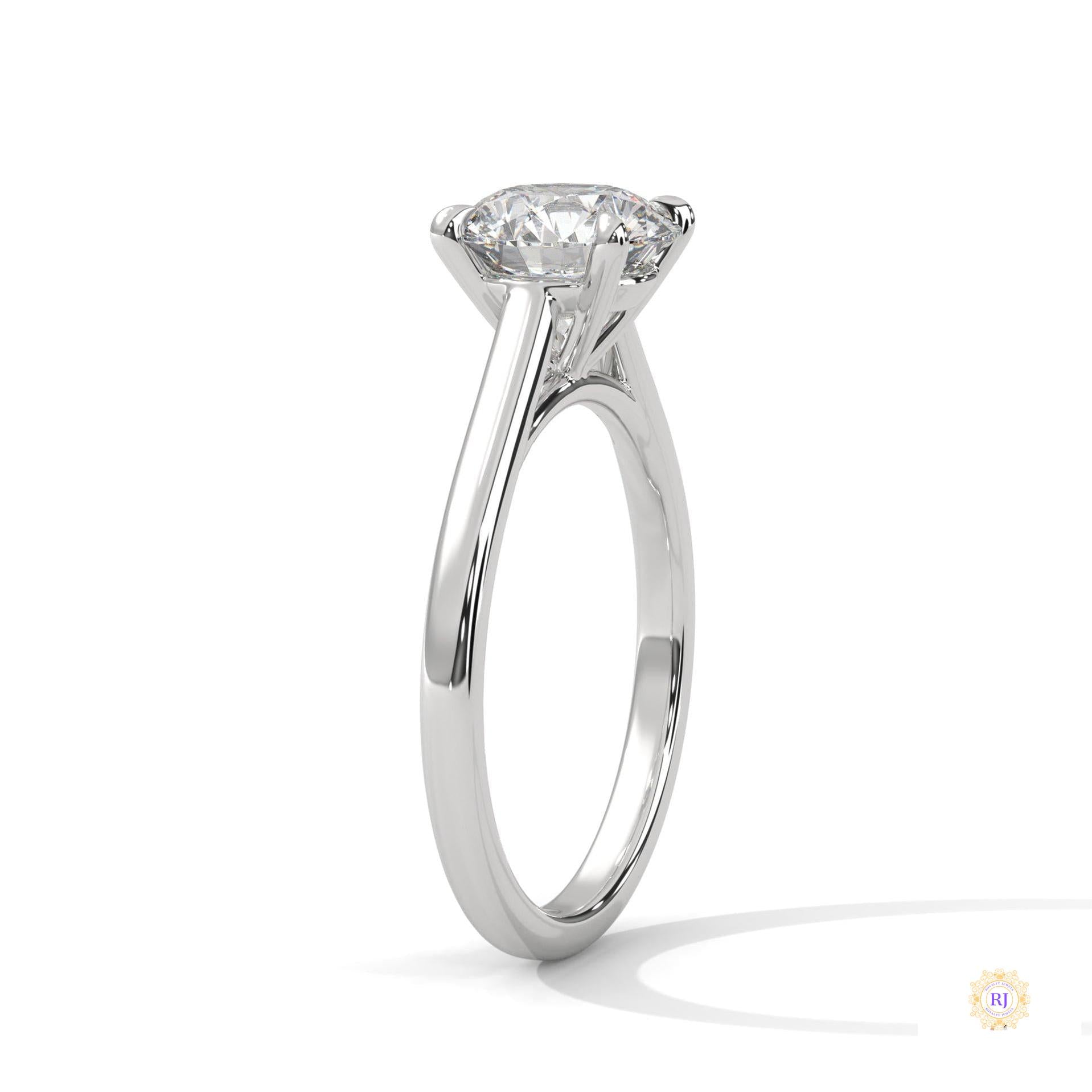 2 Ct. Round Lab Diamond Solitaire Ring