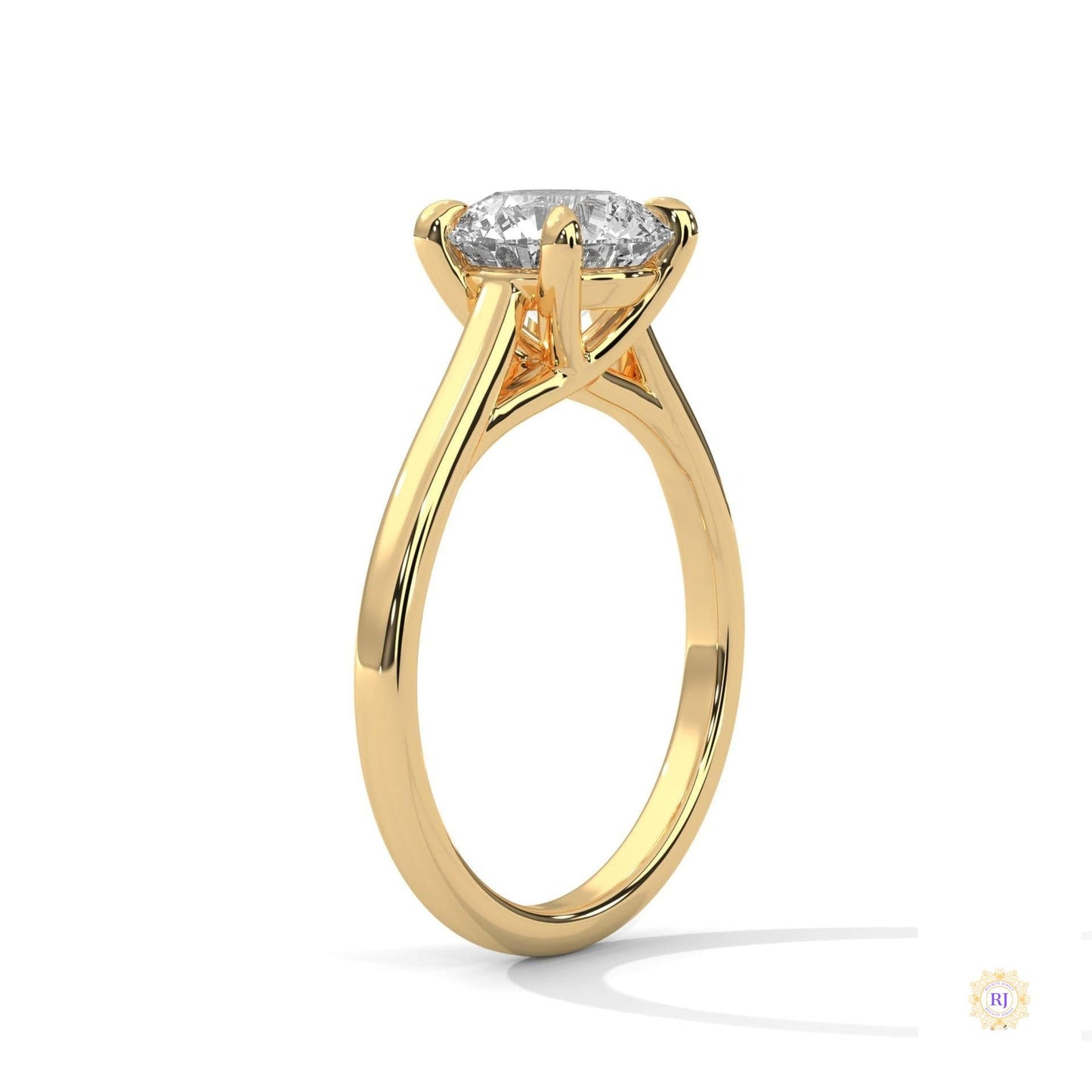 2 Ct. Round Lab Diamond Solitaire Ring