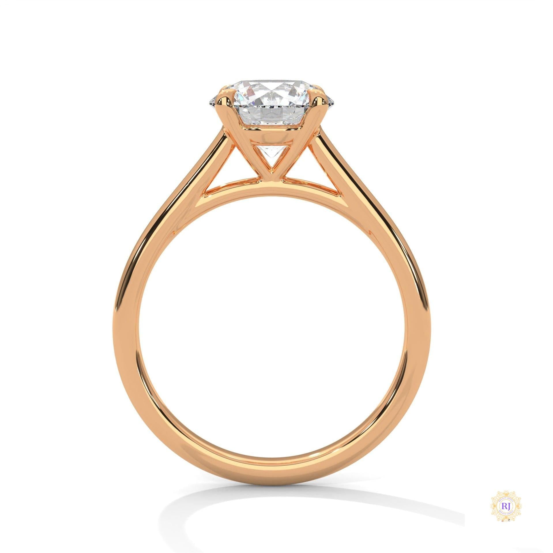 2 Ct. Round Lab Diamond Solitaire Ring