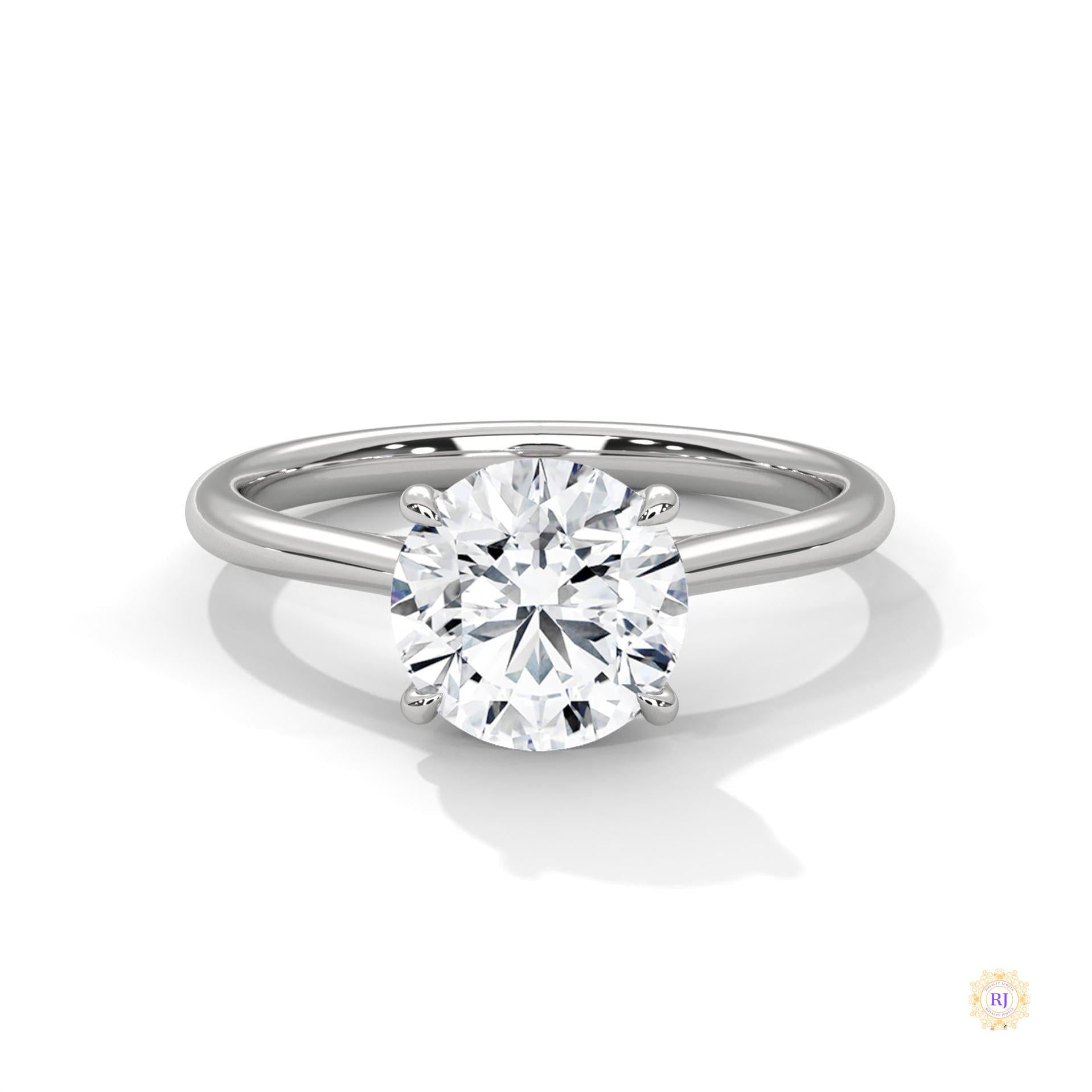 2 Ct. Round Lab Diamond Solitaire Ring